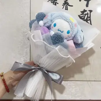 Cartoon Character Plush Bouquet Gift Box - My Melody, Kuromi, Cinnamoroll 4