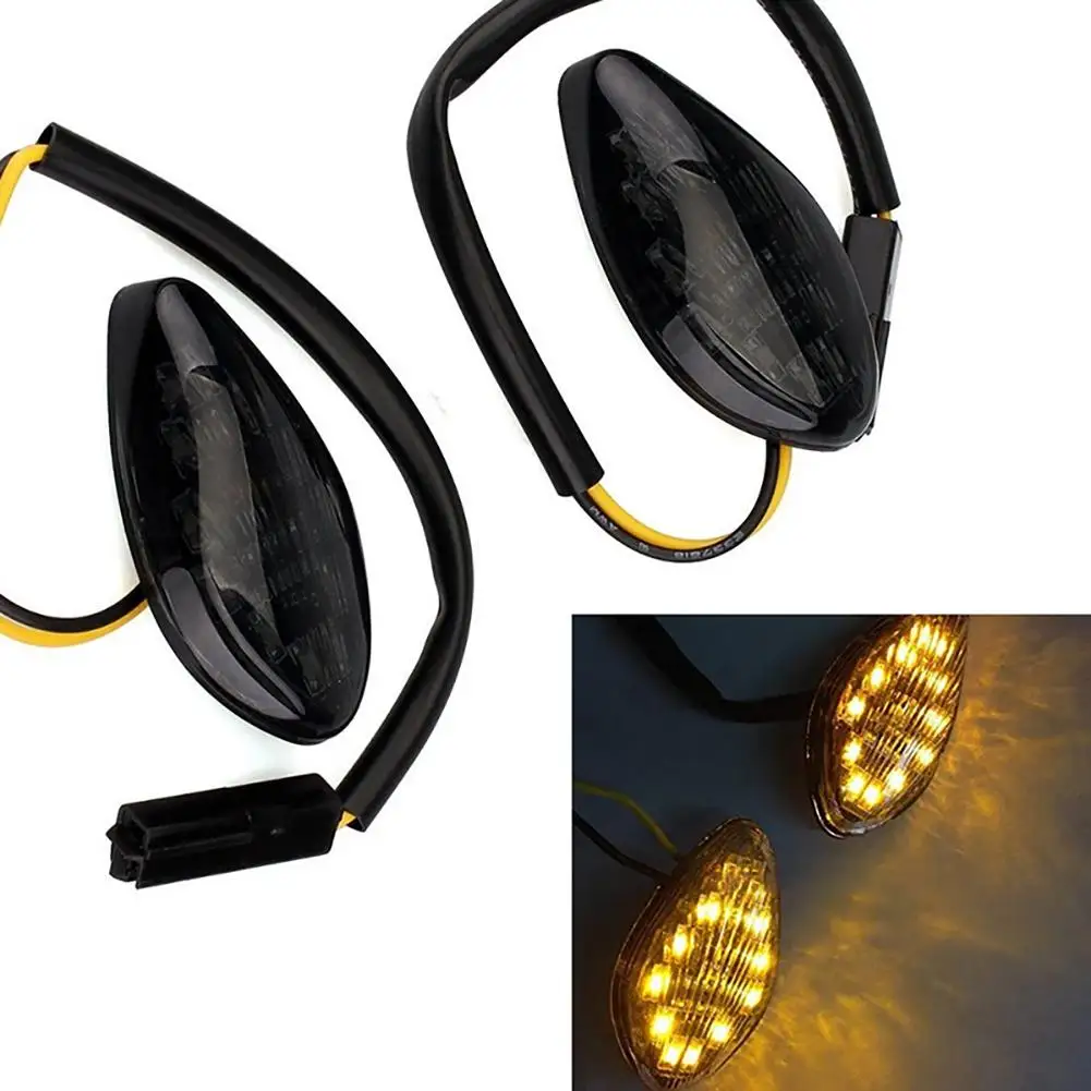 

1 пара Автомобильных СВЕТОДИОДНЫХ указателей поворота 12 В индикаторная лампа модифицированные запасные части совместимые с Honda Grom 2014-2019 дым...