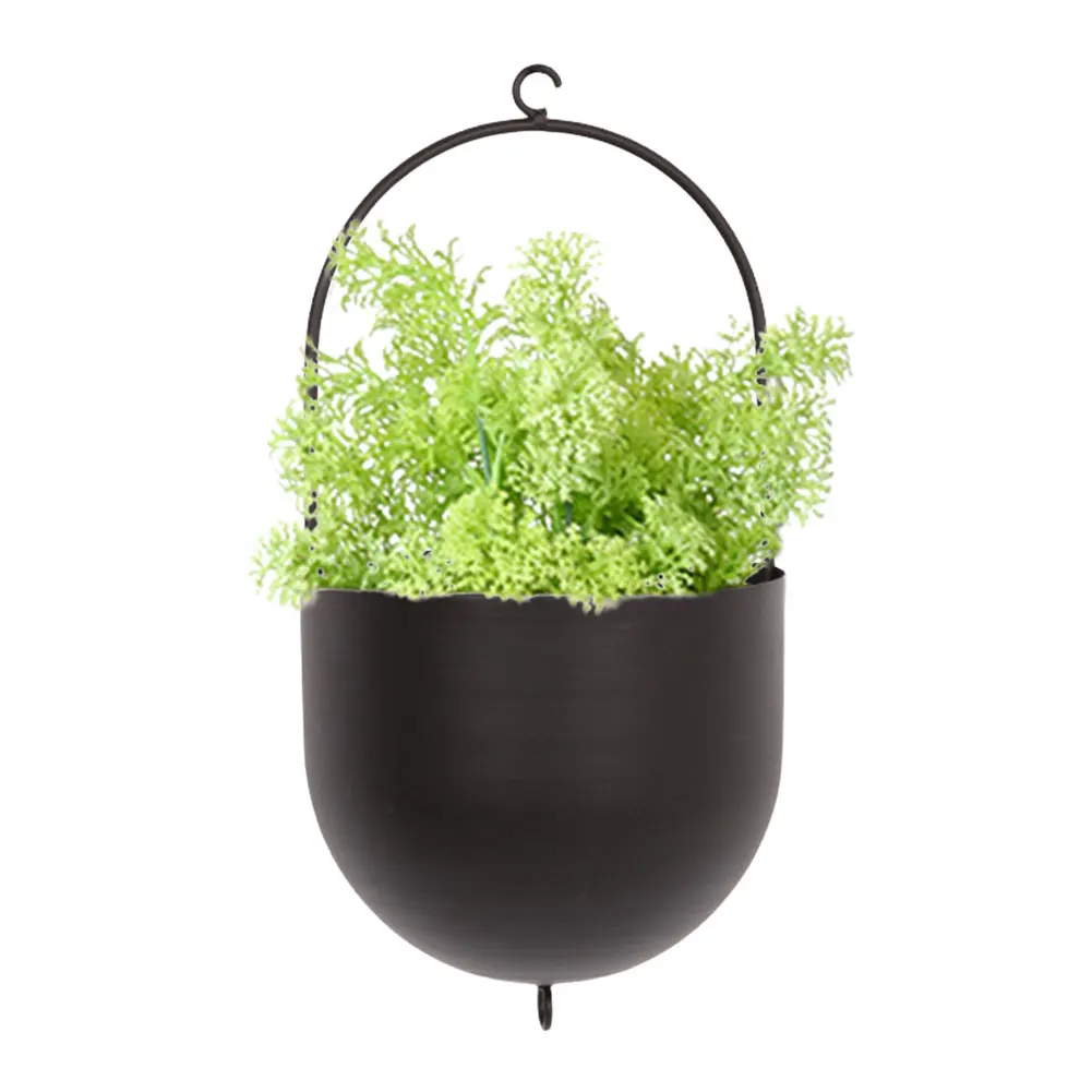 Hanging Planter Pots Minimalist Flower Metal Plant Baskets Creative for Indoor Outdoor Garden Balcony