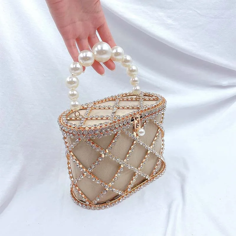 

2022 New Trendy Diamond Bag Women's Crossbody Summer Large Capacity European and American Trendy Basket Bag