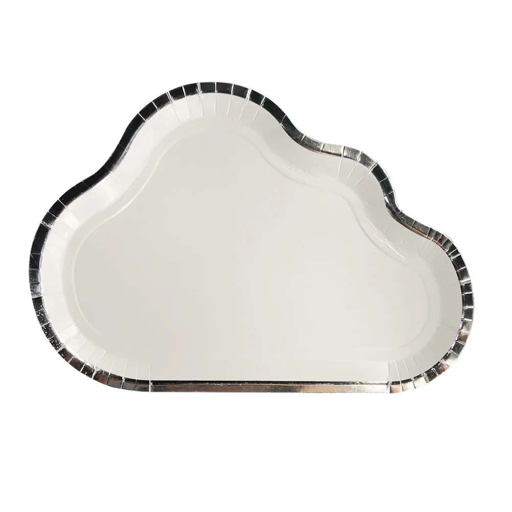 

8 Pcs/set Cake Pan Set Cloud Plates Paper Plates Tissue Paper Plates Cloud Plates Paper Cake Plate Paper Dish Plates