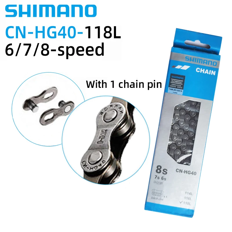 

SHIMANO Chain Bike chain Bicycle Chain Road Bike Chain Bike Accessories MTB Chain 6/7/8 Speed CN-HG40 116 Links