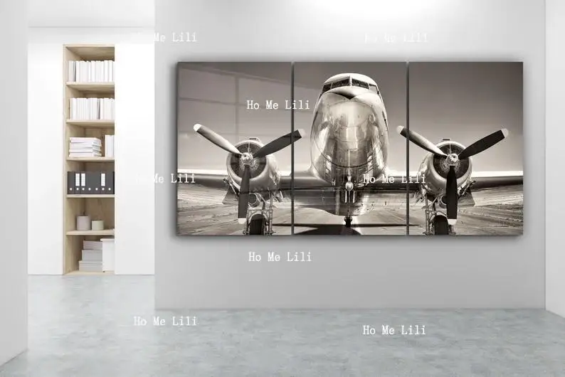 Самолет Очень Большой Печать на Холсте Настенное Искусство Натуральный И Яркий