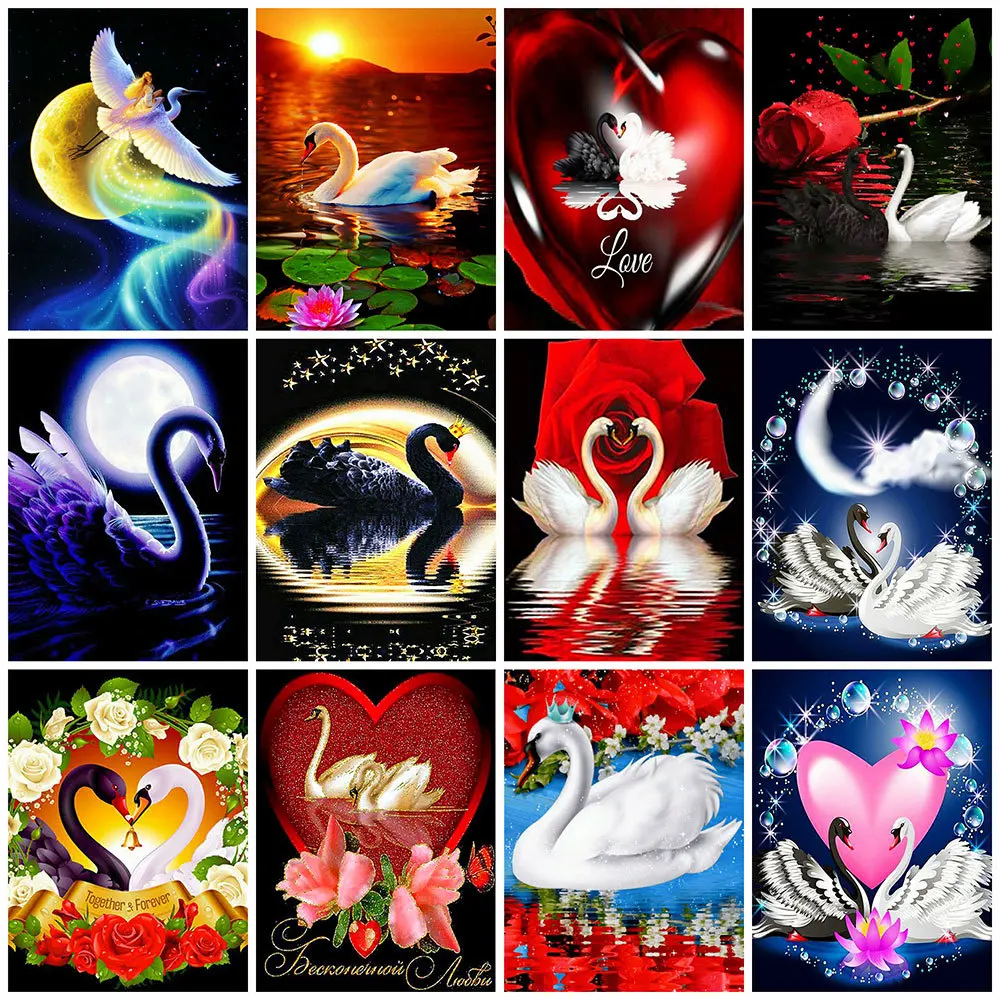 

MomoArt Алмазная мозаика лебеди рукоделие Алмазная вышивка животные полная площадь картина стразами 5d алмаз живопись любовь рукоделие хобби д...