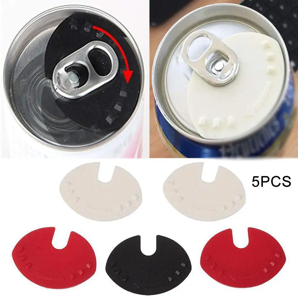 

5 Pcs Sealed Beer Can Soda Can Cover Beverage Reusable Bottle Lid Cover Can Top Lid Protector Barware Random Color Drink
