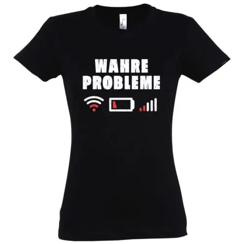 Молодежный дизайн &quotWahre Probleme&quot женская футболка Lustig распылитель Nerd Интернет WLAN