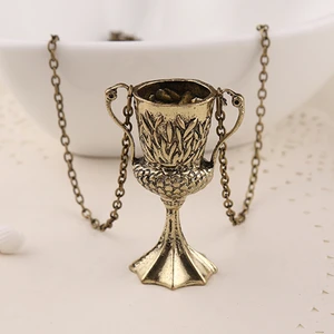 Cup Necklace Vintage Antique Bronze Pendant Movie Jewelry Men Women Wholesale