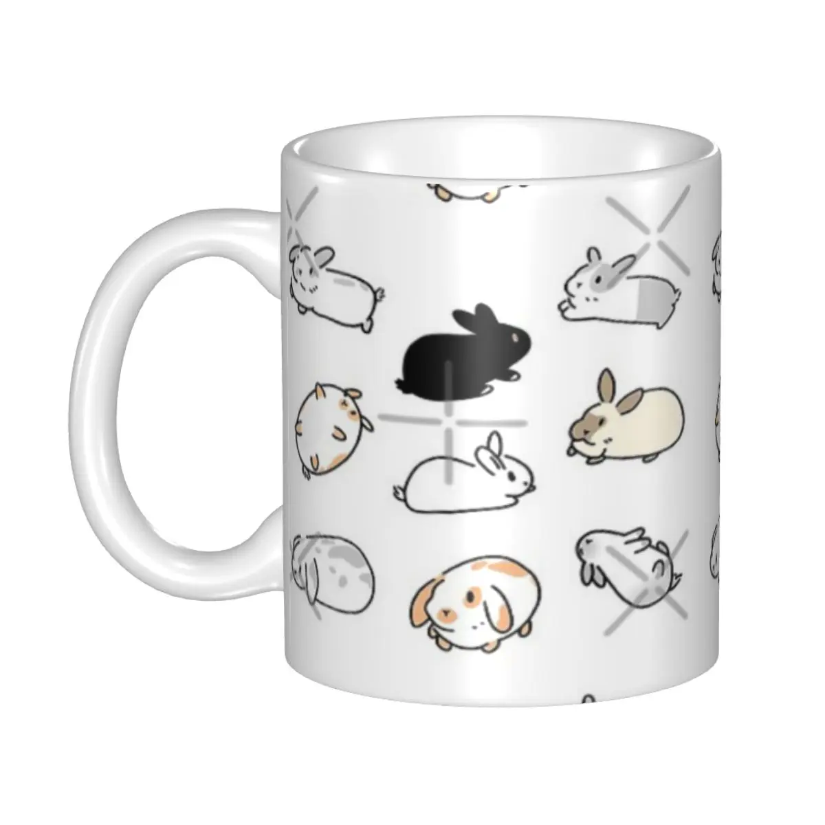 

Кофейные кружки с кроликами, современный обеденный стол, практичные чашки на все сезоны