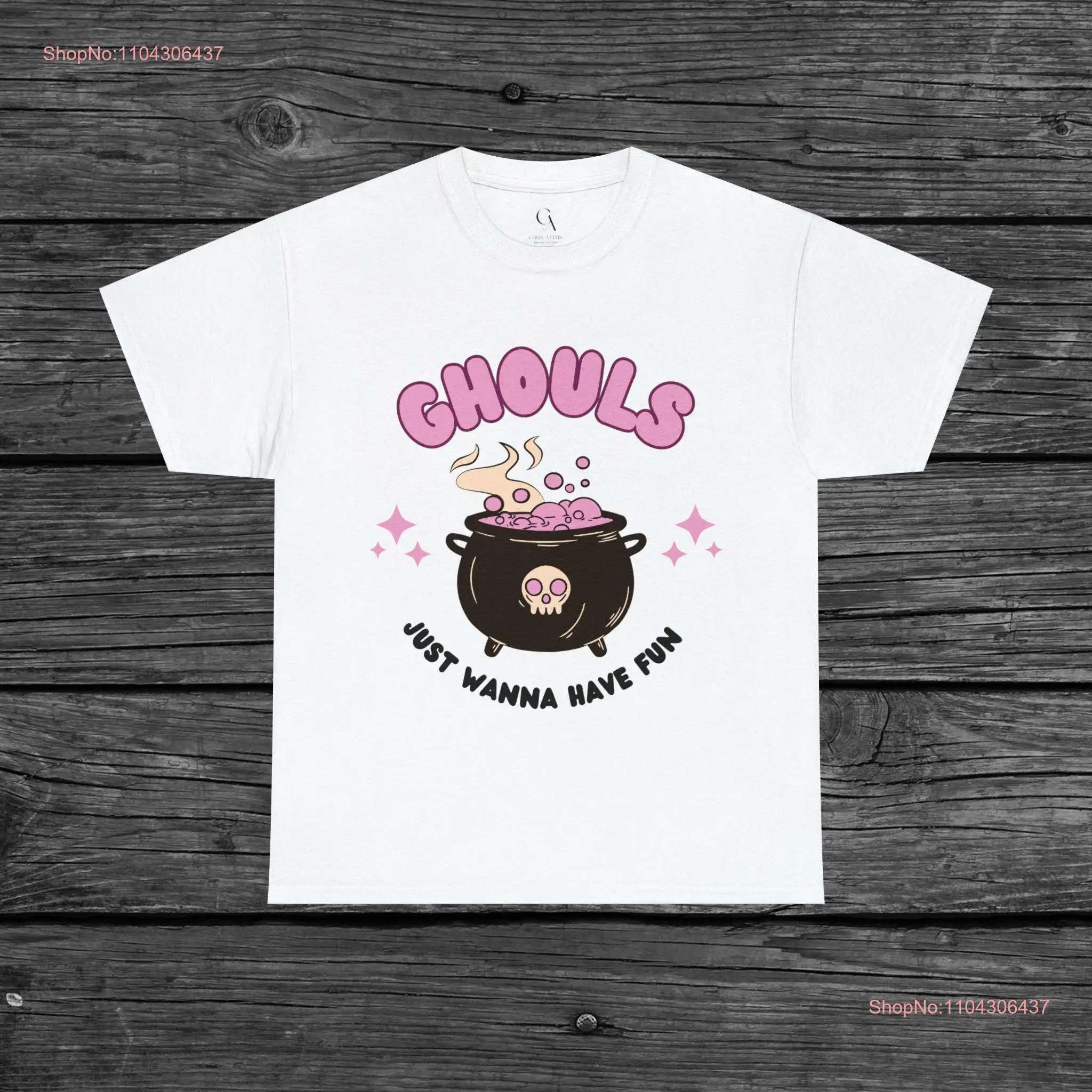 Футболка из плотного хлопка Ghouls Just Wanna Have Fun для девочек на Хэллоуин ночь жуткий