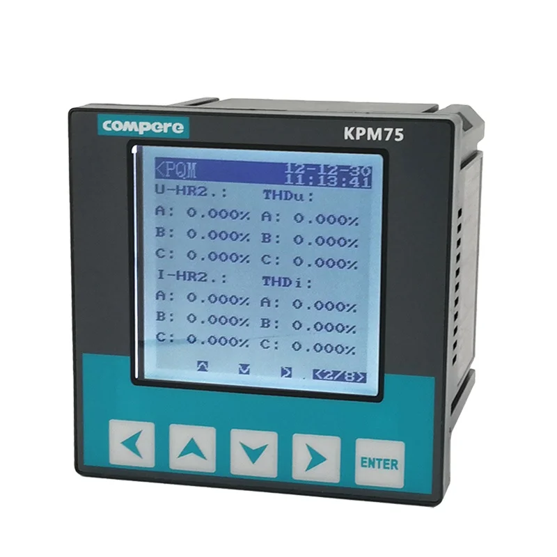 

CT VT Programmable digital power factor measuring panel energy analyzer 3 phase power