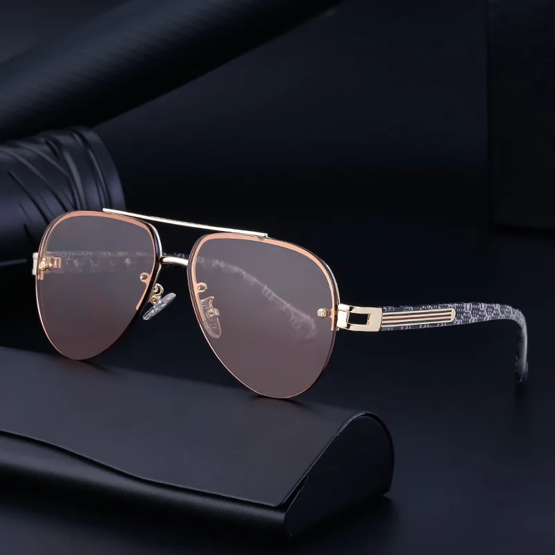 

Men Fashion Rimless Gradient Sunglasses Vintage Classic Oval Pilot Sun Glasses High Quality Ladies Shades Gafas De Sol Hombre