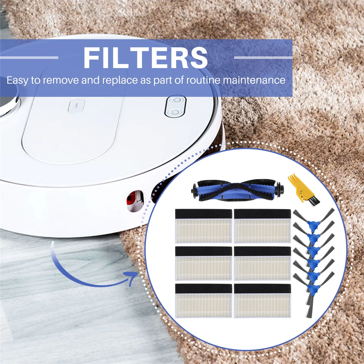 Сменный комплект совместимый с Eufy Robovac 11S 30 30C 15C 12 аксессуары вакуумные фильтры