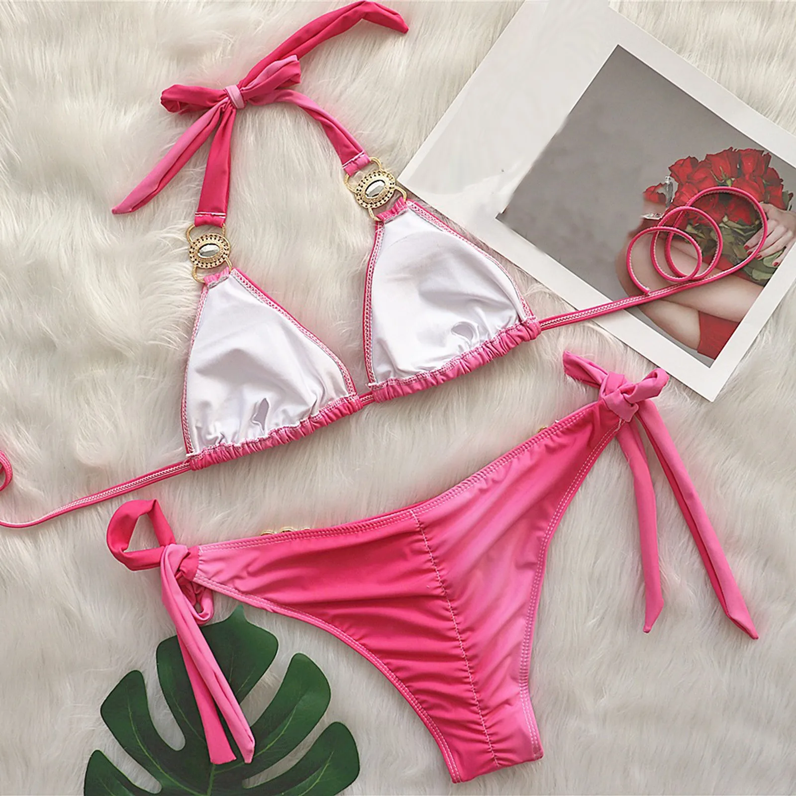 Женский модный бриллиантовый бандо женский сексуальный комплект бикини