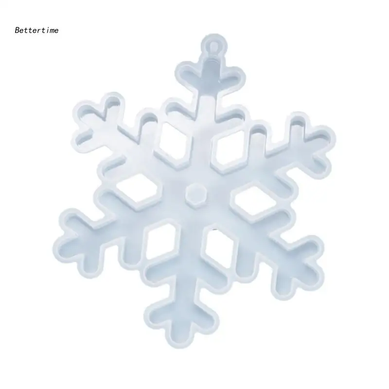 

B36D DIY подвеска в виде рождественской снежинки, силиконовая форма для литья, инструмент для изготовления ювелирных изделий, кристалл