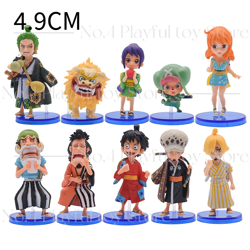 Аниме One Piece Набор статуэток Luffy Sanji Charlotte Linlin Kaidou Sakazuki черная борода Zoro Dracule Mihawk