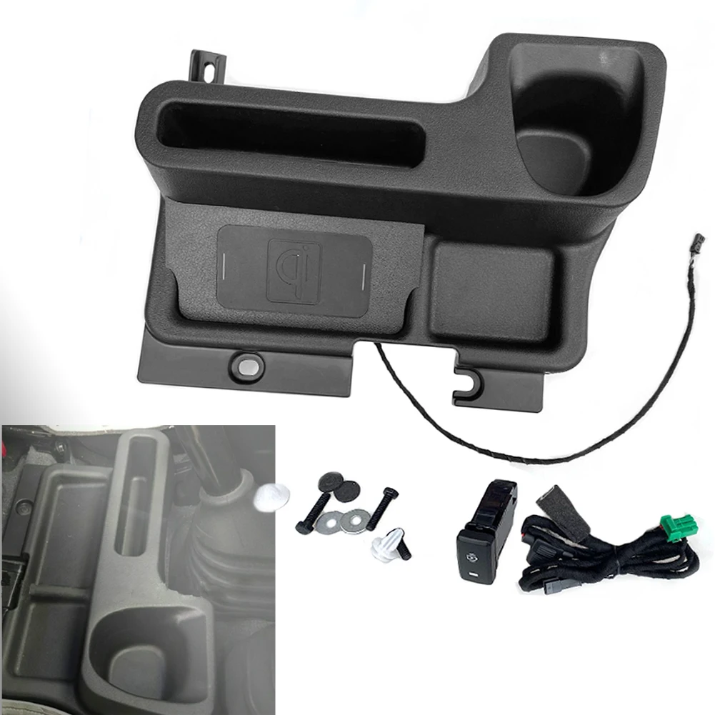 

Автомобильное беспроводное зарядное устройство с подлокотником центральной консоли, контейнер для хранения для Toyota Land Cruiser 70 серии LC70 71 75 76 79