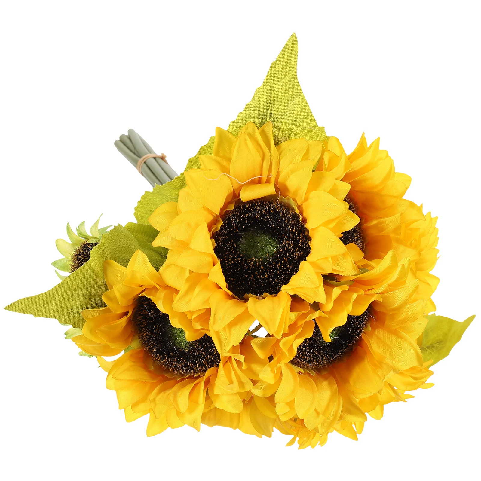 

Artificial Bridal Bouquet Flowers Sunflower Bridesmaids Silk Wedding Crochet Sunflowers