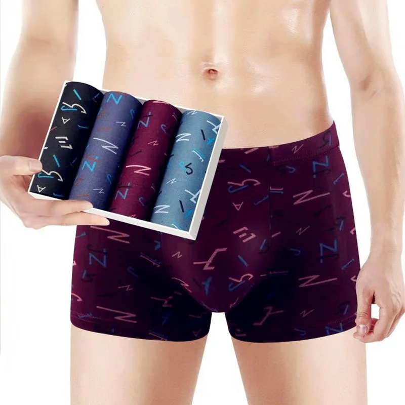 Ondergoed Mannen  Mens Underpants Man Panties Breathbale Shorts Zakje Mannen Afdrukken Boxer