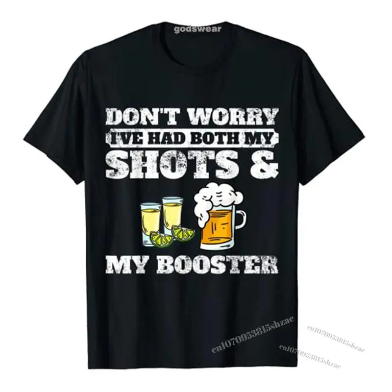 

Don't Worry I've Had Both My Shots and Booster Funny Vaccine T-Shirt Vaccinated Summer Drinking Tee Shirts for Women