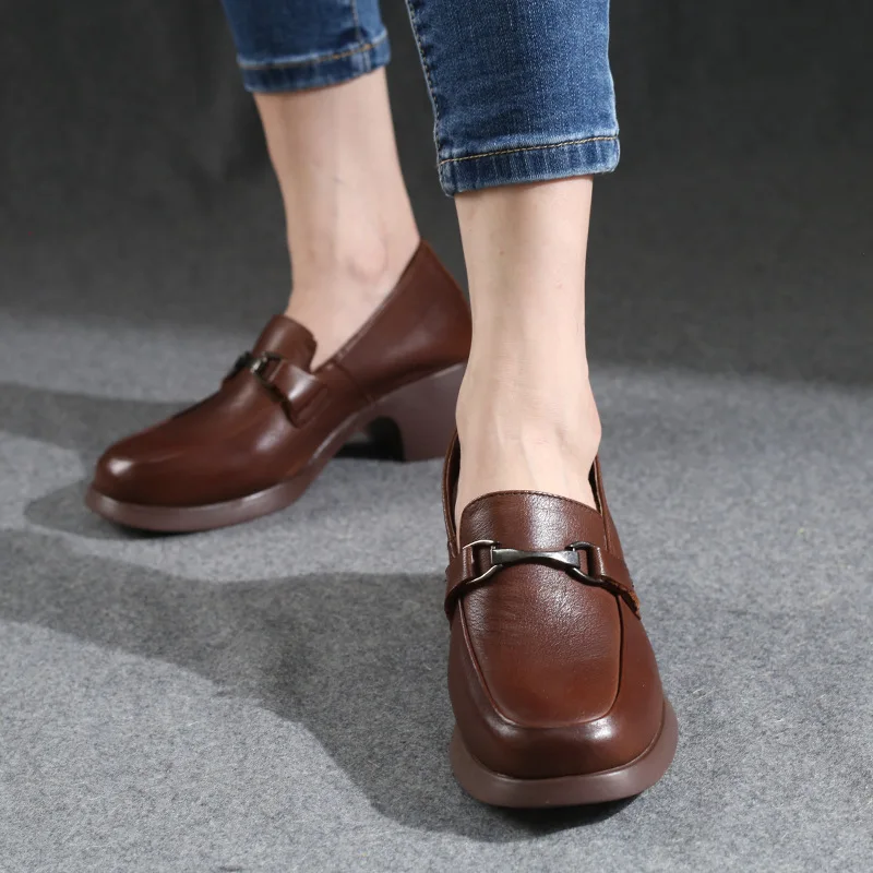 

Spring And Summer New All-match Leather Women's Shoes