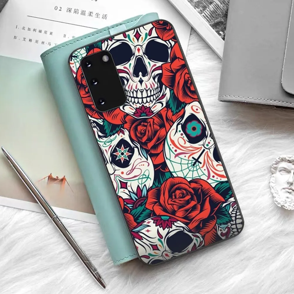Чехол для телефона с узором жуткого черепа Samsung S 9 10 20 21 22 23 30 24 Plus Lite Ultra FE S10 Fundas