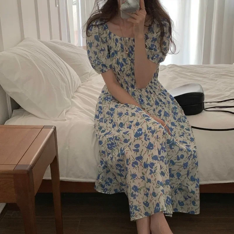 Платье женское с цветочным принтом повседневное модное ТРАПЕЦИЕВИДНОЕ поясом на