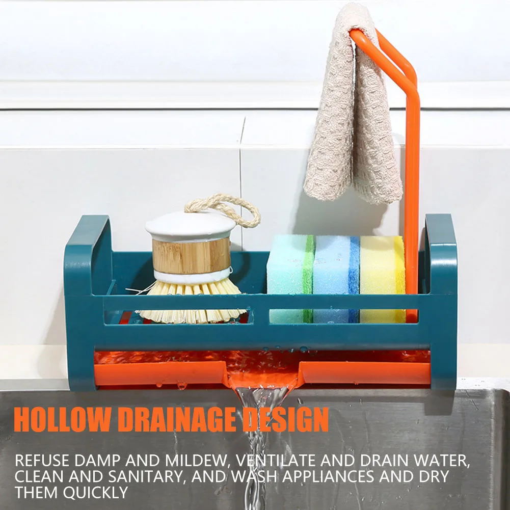 

Kitchen Sink Sponge Holder with Drip Tray Kitchen Sink Caddy Organizer Countertop Soap Dish Rack Soap Dish Dishcloth Rack