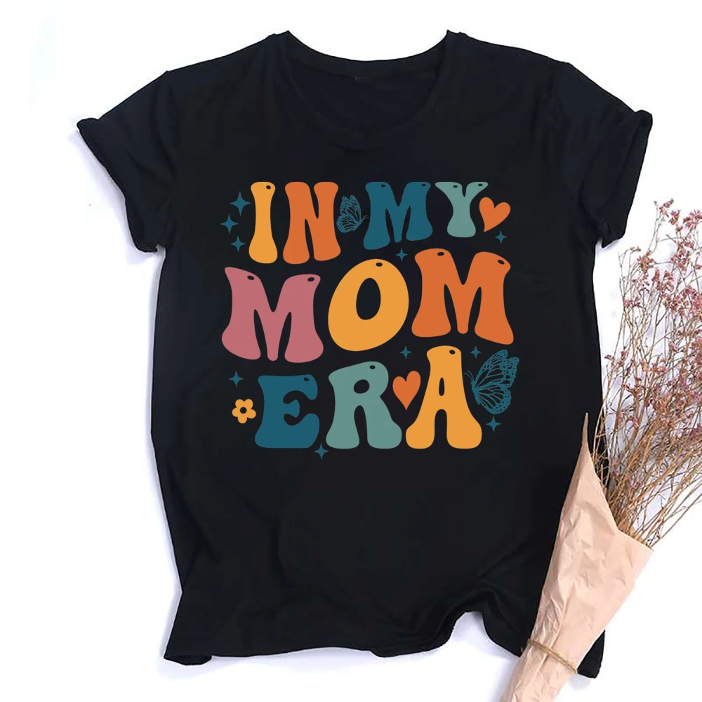 Фото Футболка с принтом In My Mom Era, футболка с короткими рукавами Mama Life, футболка на день матери, топы, женская летняя футболка, одежда в стиле ретро №3