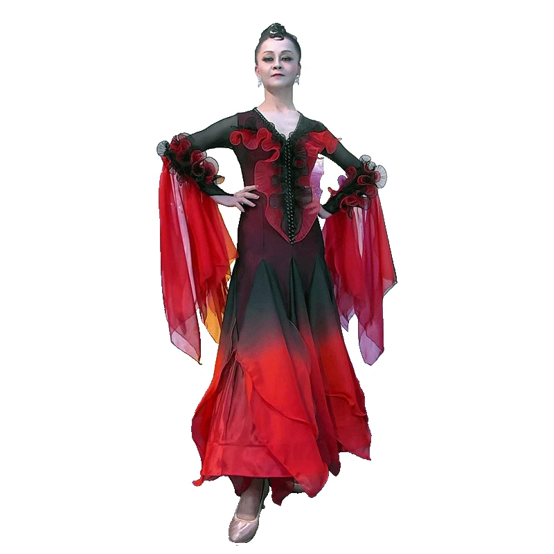 B-24108 Новое женское современное танцевальное платье со стразами разноцветное для