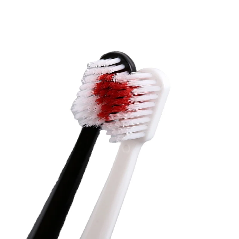 

Hot Soft-bristle Toothbrush Black White Heart Couple Brush Teeth Nano Adults Toothbrush Dental Care Kids Brush