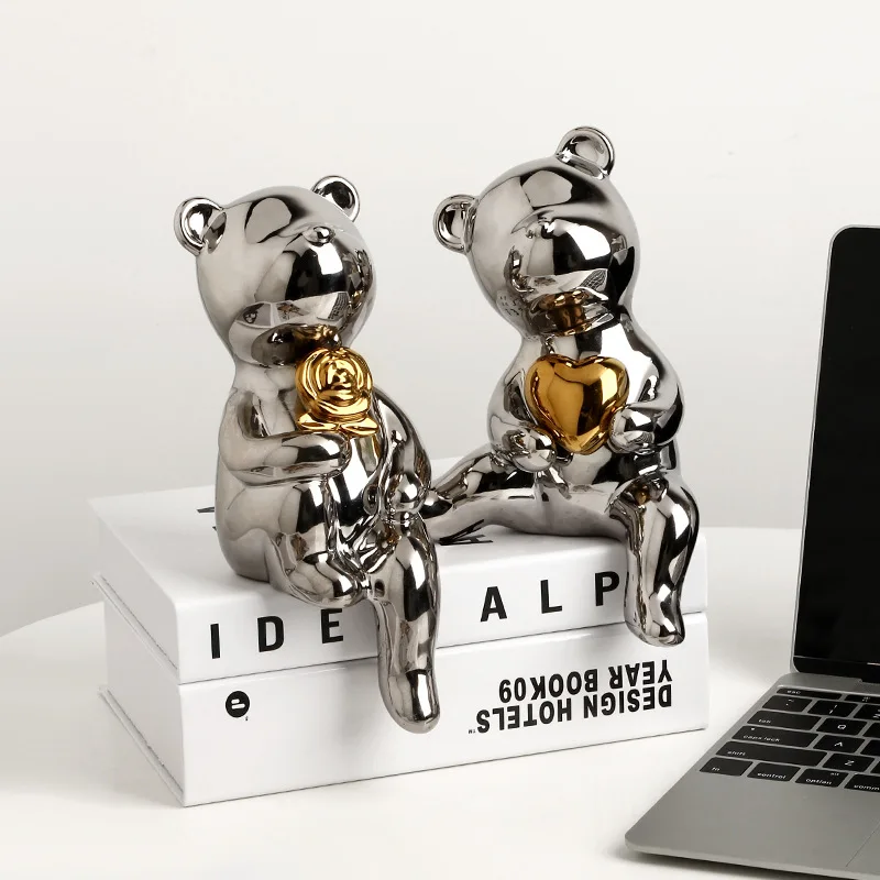 

Luxury and Violent Bear Miniature Items Living Room Home Model Room Home Decor Creative Desk Accessories Gift To Girlfriend