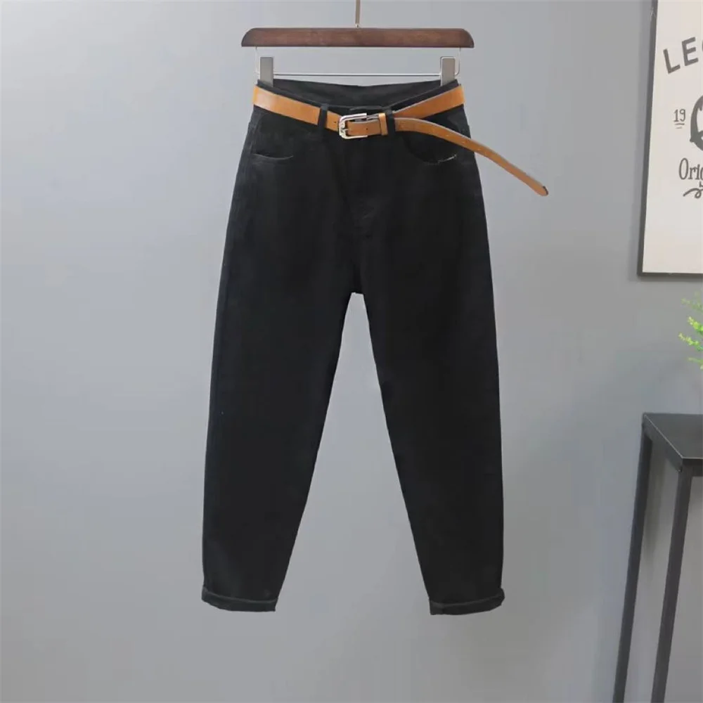 

Hot jeans,2023 White Jeans Women's Loose Casual Pants Spring Summer Korean Ankle-Length Denim Pants Lady Cowboy Trousers Khaki B