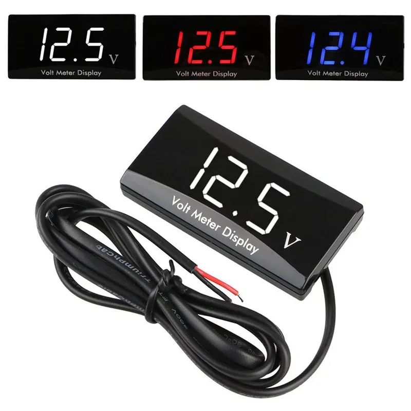 

Convenient Portable Waterproof Display Digital LED High Accuracy Voltage Volt Gauge Voltmeter Car Motorcycle Panel Meter#289979