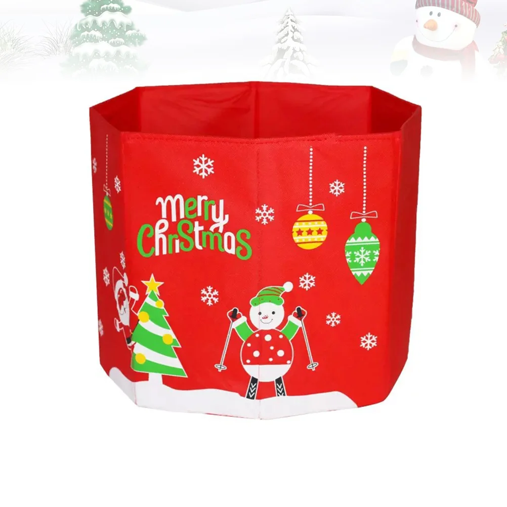 

1PC Christmas Tree Base Festive Tree Pedestal Cartoon Storage Box Household Sundries Holder