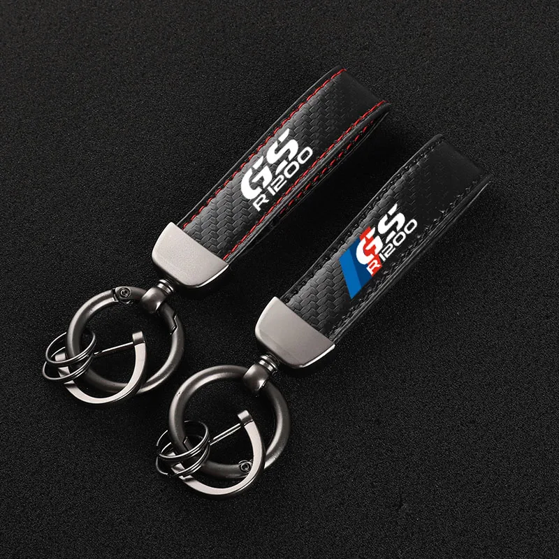 

Leather Motorcycles keychain horseshoe buckle jewelry key chain for BMW GS1250 R1200GS LC ADV R1250GS Accessories WITH LOGO