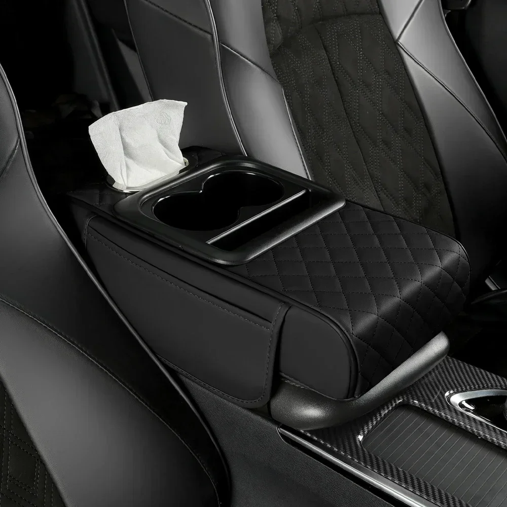 

Автомобильный подлокотник, утолщенная подушка для подлокотников, подушка для подлокотника с карманом, держатель для чашки из хлопка с эффектом памяти, поддержка локтя, высота