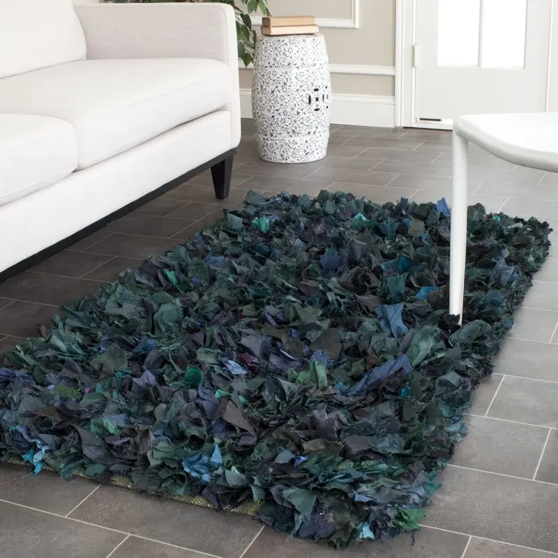 

Rio Cassandra Confetti Polyester Shag Area Rug, Green/Multi, 4' x 6'