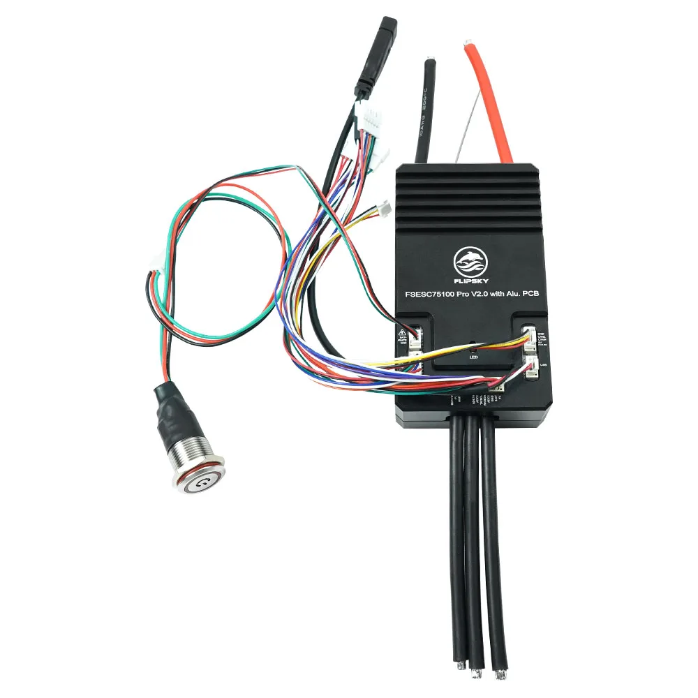 Фото Контроллер скорости 75100 Pro V2.0 Flipsky на базе VESC ESC с кнопочным переключателем для электросамоката и электровелосипеда, бесщеточный контроллер №5