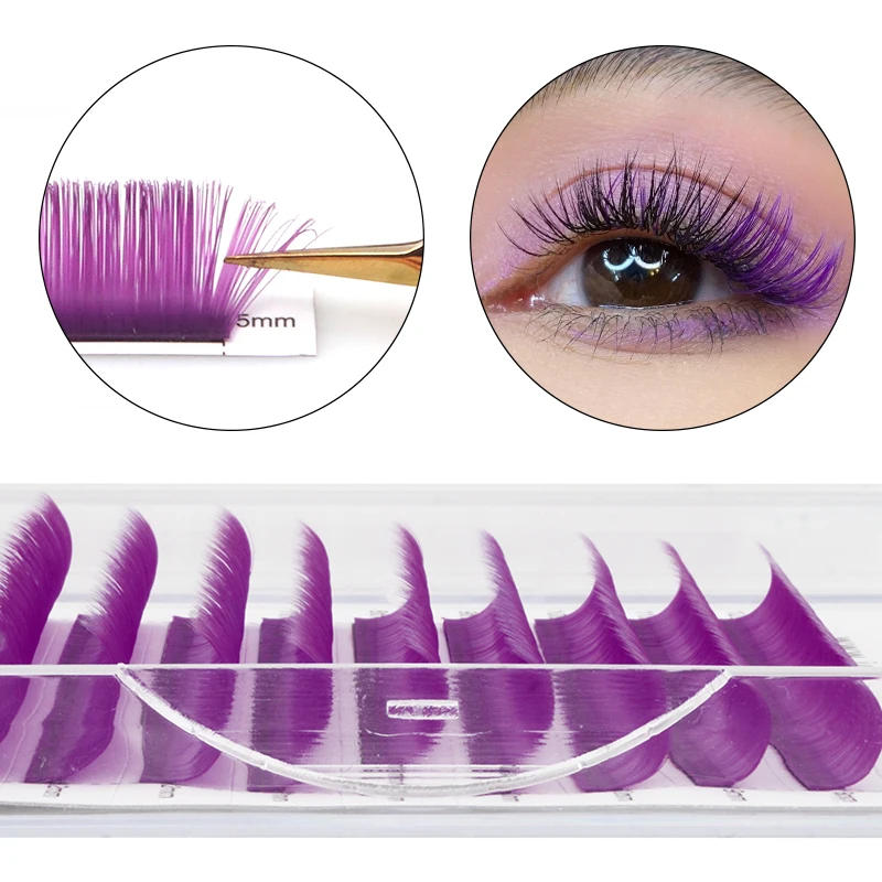 

Easy Fans Eyelashes C/D/DD Curl Austomatic Flowering Volume Faux Mink 0.07 Thick Natural Eyelash Extension