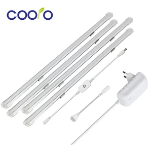 24 шт, 50 см, Светодиодная панель, сенсорный датчик, диммер, светодиодный шкаф, бесшовное подключение, 2835, светодиодная жесткая полоса, свет для кухни, 24В