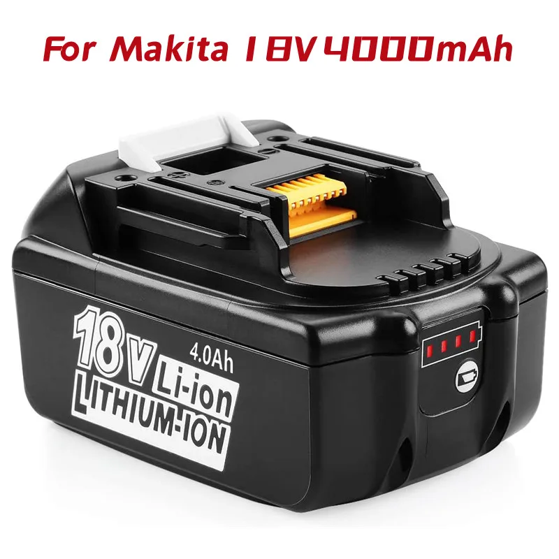 

18V 4.0Ah Li-ion Batterie de Remplacement pour 18V BL1860 BL1850 BL1840 BL1830 BL1820 BL1815 LXT400 avec indicateur LED