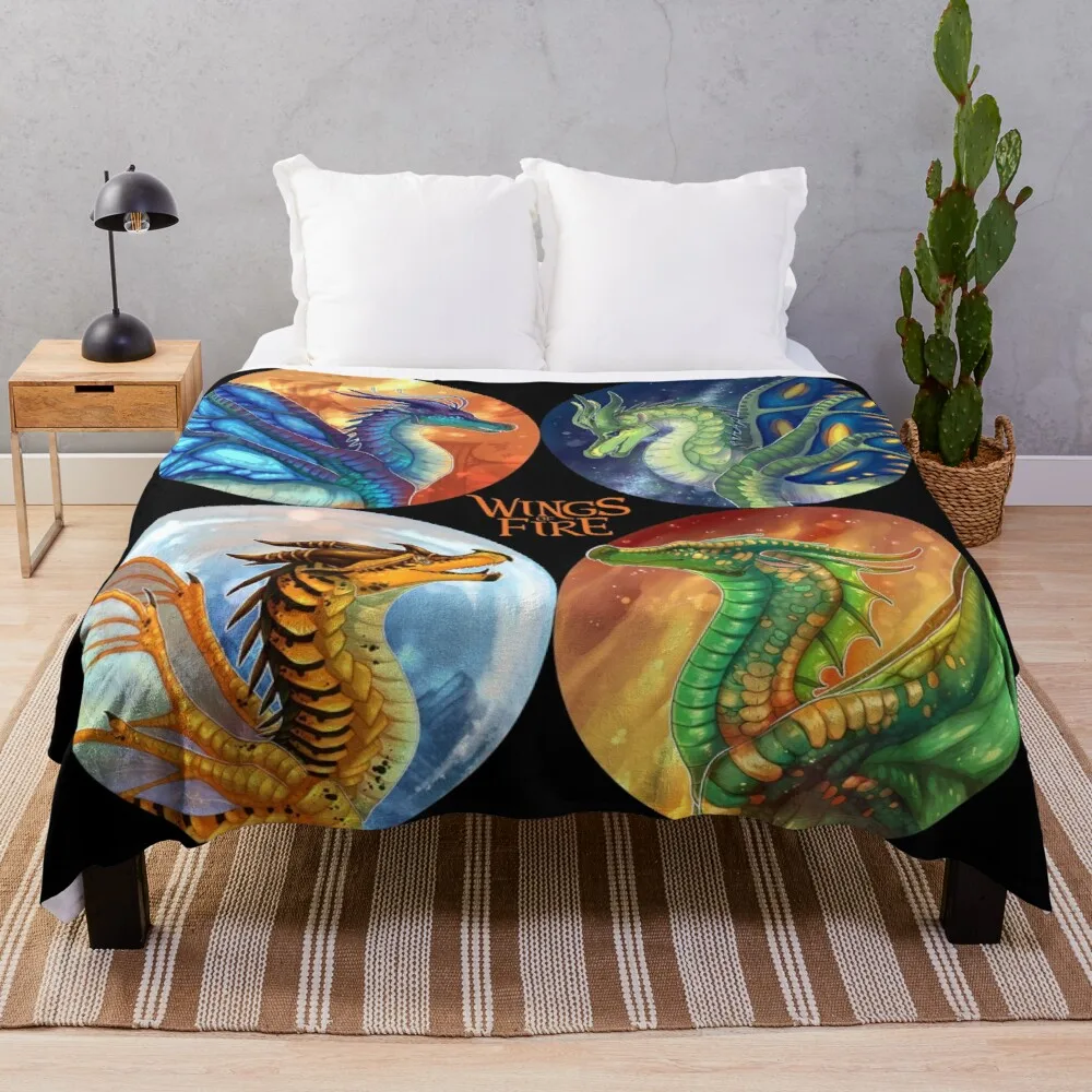 

Wings Of Fire-Heroes Of The Lost Continent Sublimation Flannel Picnic Blanket Cartoon Blanket Throw Blankets