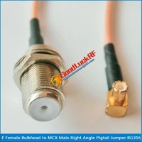 f female o ring bulkhead panel mount nut to mcx male right angle 90 degree rf connector rg316 pigtail jumper cable