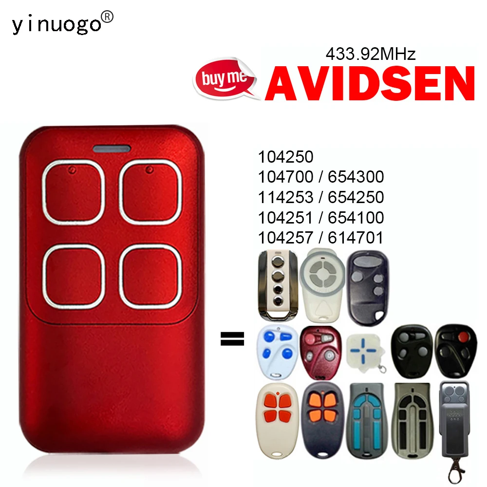 

Для AVIDSEN 104250 104700 114253 104251 104257 654300 654250 654100 614701 пульт дистанционного управления гаражными дверями/воротами 433,92 МГц