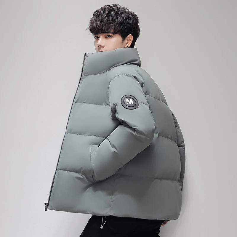Пуховик Nanjiren мужской утепленный короткий с воротником-стойкой теплая Модная