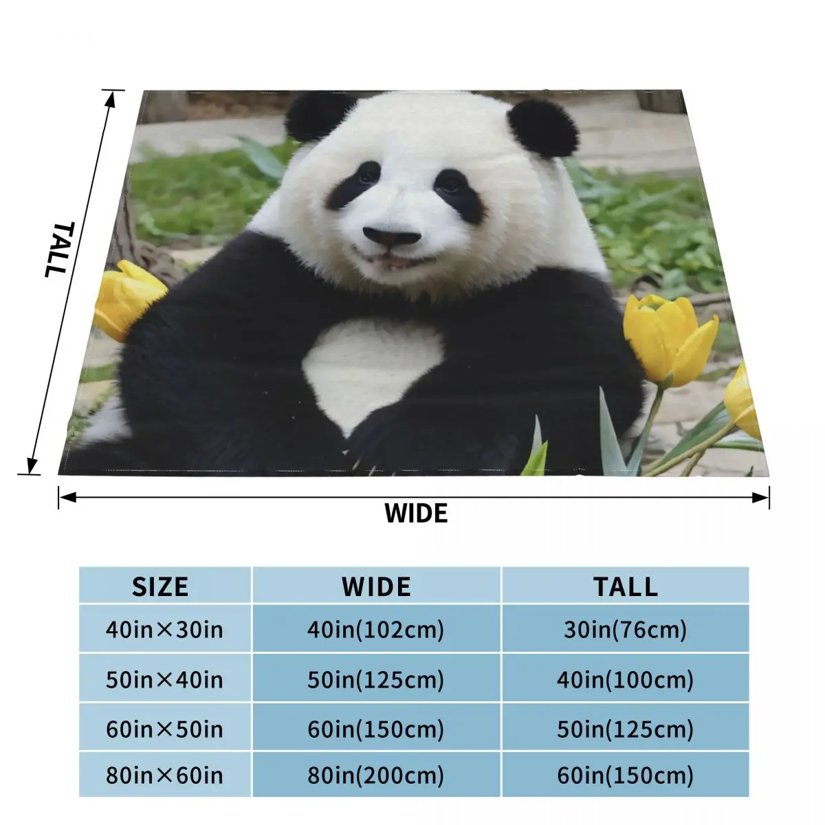 Huahua одеяло &quotПанда&quot милые животные теплые без складок настраиваемые пледы