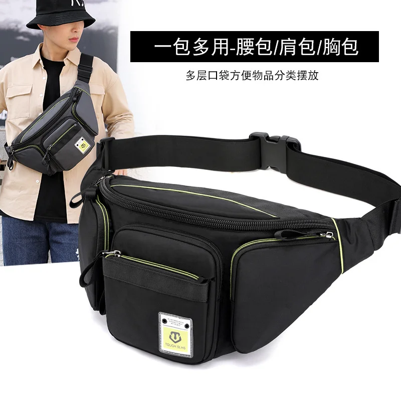 

New men's outdoor messenger bag multifunctional tactical waist bag large capacity sports chest bag leisure shoulder bag