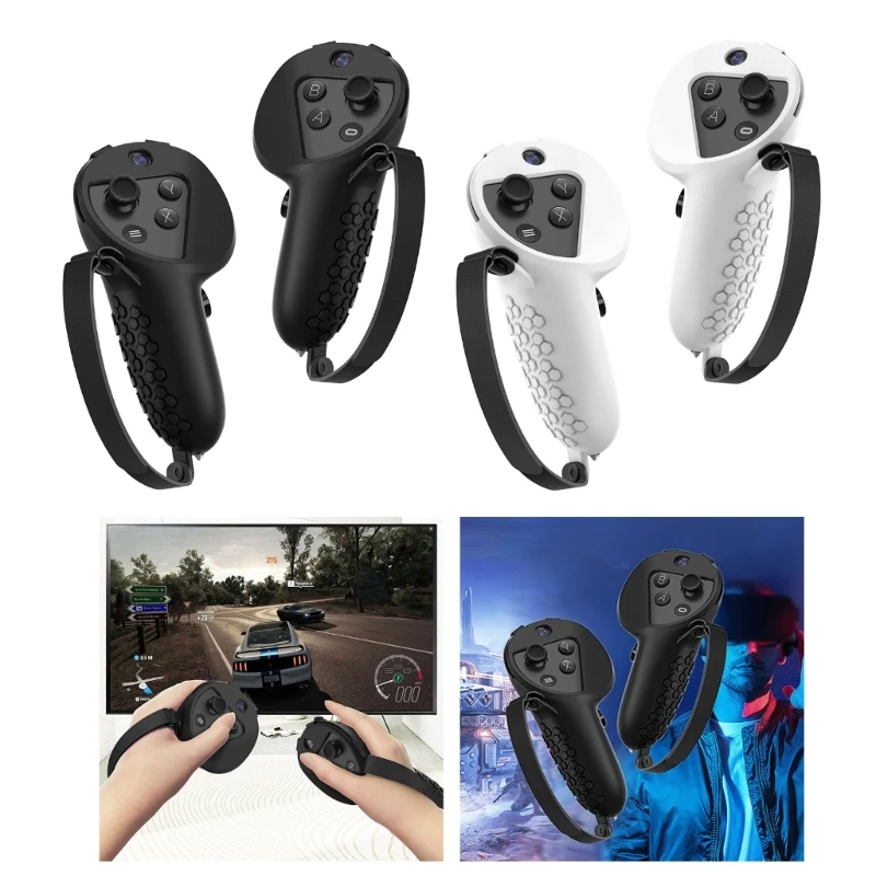 

Anti-Throw Controller Shells Grips for Quest pro VR Handle Protective Pouch VR Controller Sleeves Lightweight Pouch E8BE