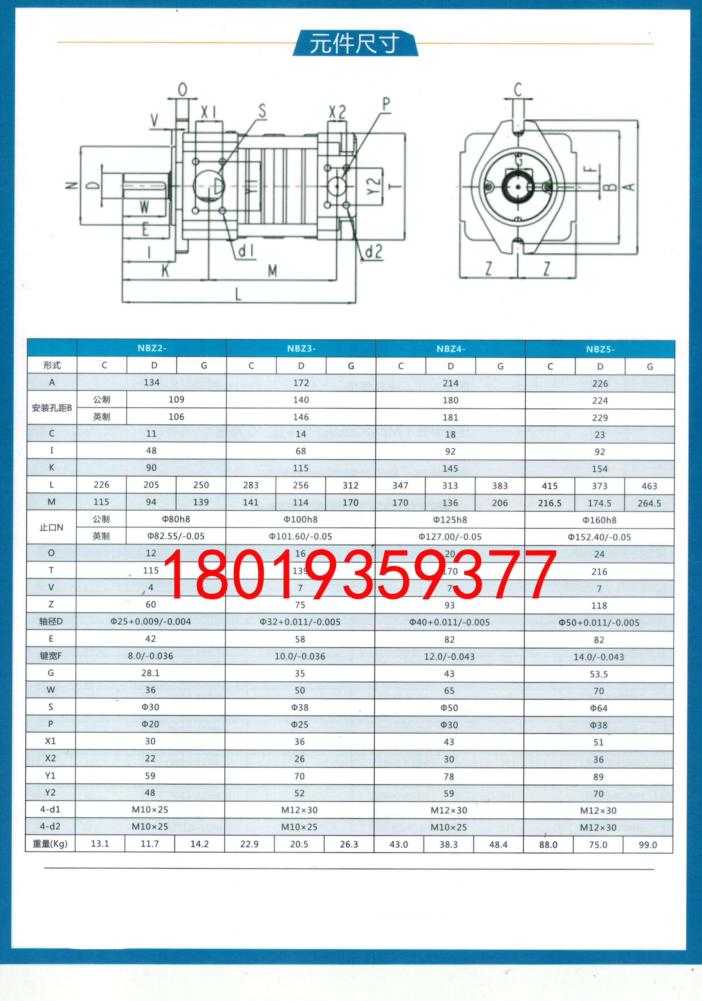 Шестеренный насос NBZ2-G10F G12F G16F NBZ3-G20F G25F G32F NBZ4 5