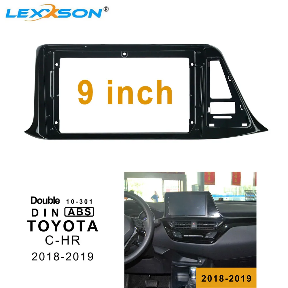 

9-дюймовый 2din автомобильный аксессуар Fascia Для TOYOTA CHR 2018-2019 стерео двойной Din автомобильный Dvd рамка Установка панели приборной панели